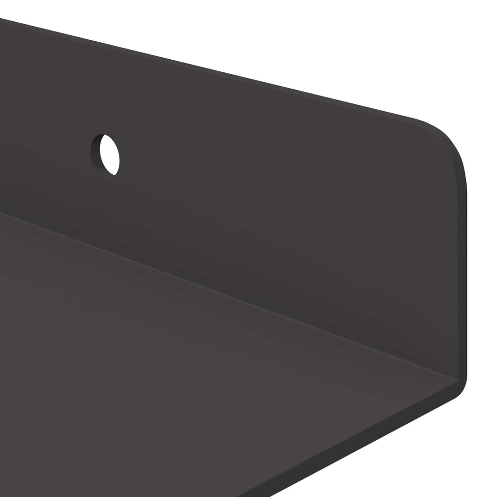 Schwebendes Regal 2 pcs Schwarz 60 x 8,5 x 2,5 cm Stahl