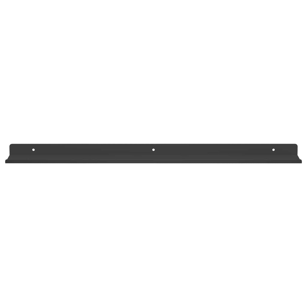 Schwebendes Regal 2 pcs Schwarz 60 x 8,5 x 2,5 cm Stahl