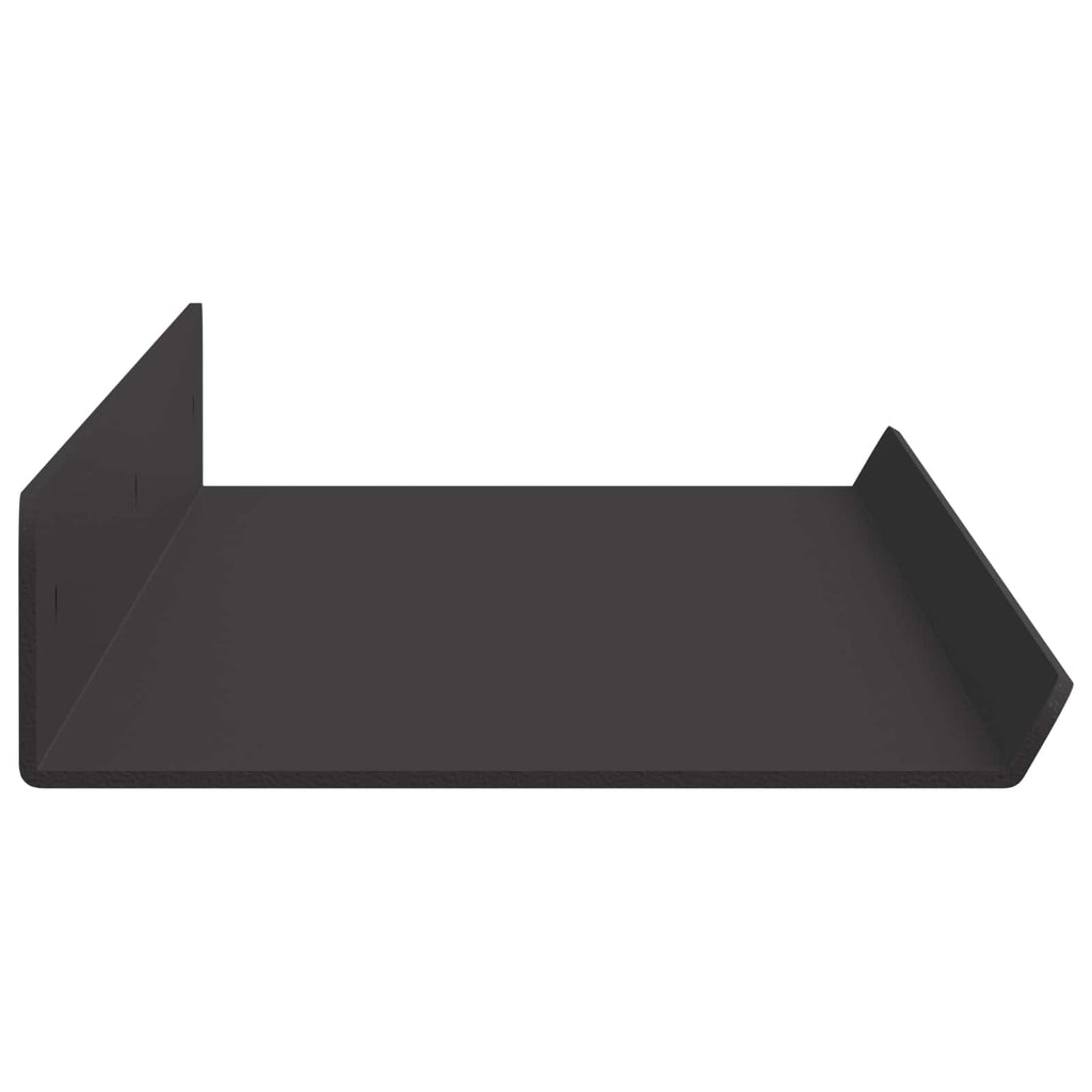 Schwebendes Regal 2 pcs Schwarz 60 x 8,5 x 2,5 cm Stahl