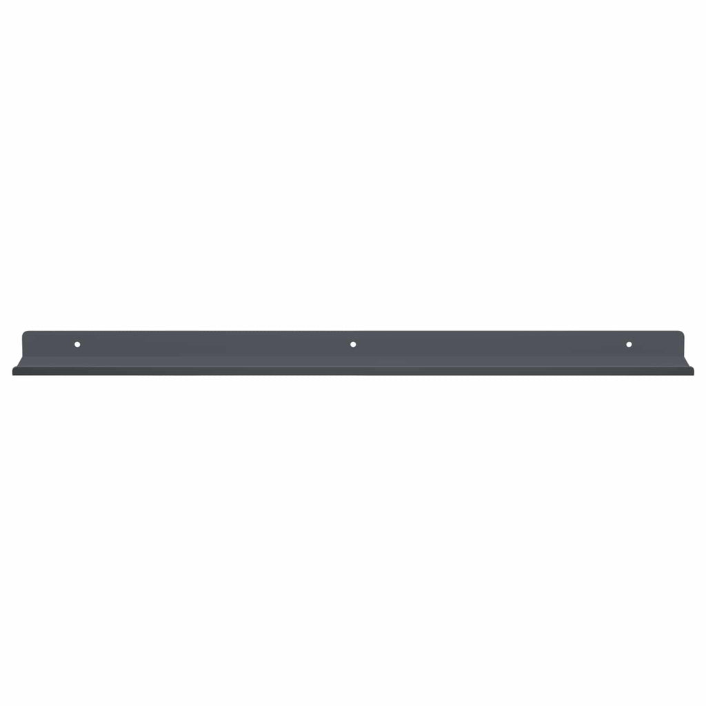 Schwebendes Regal 2 pcs Anthrazit 60 x 8,5 x 2,5 cm Stahl