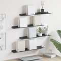 Schwebendes Regal 4 pcs Anthrazit 60 x 8,5 x 2,5 cm Stahl