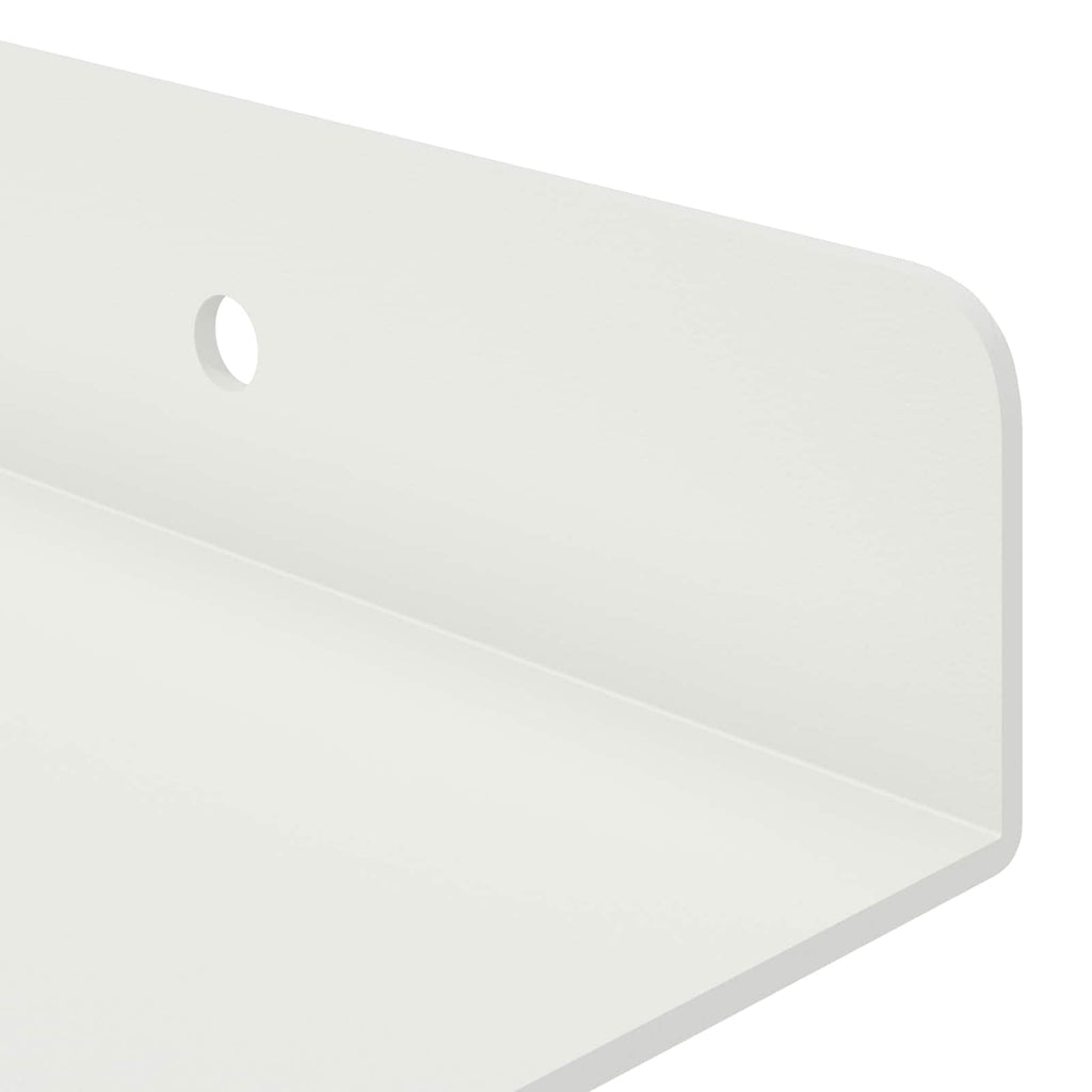Schwebendes Regal 2 pcs Weiß 60 x 8,5 x 2,5 cm Stahl