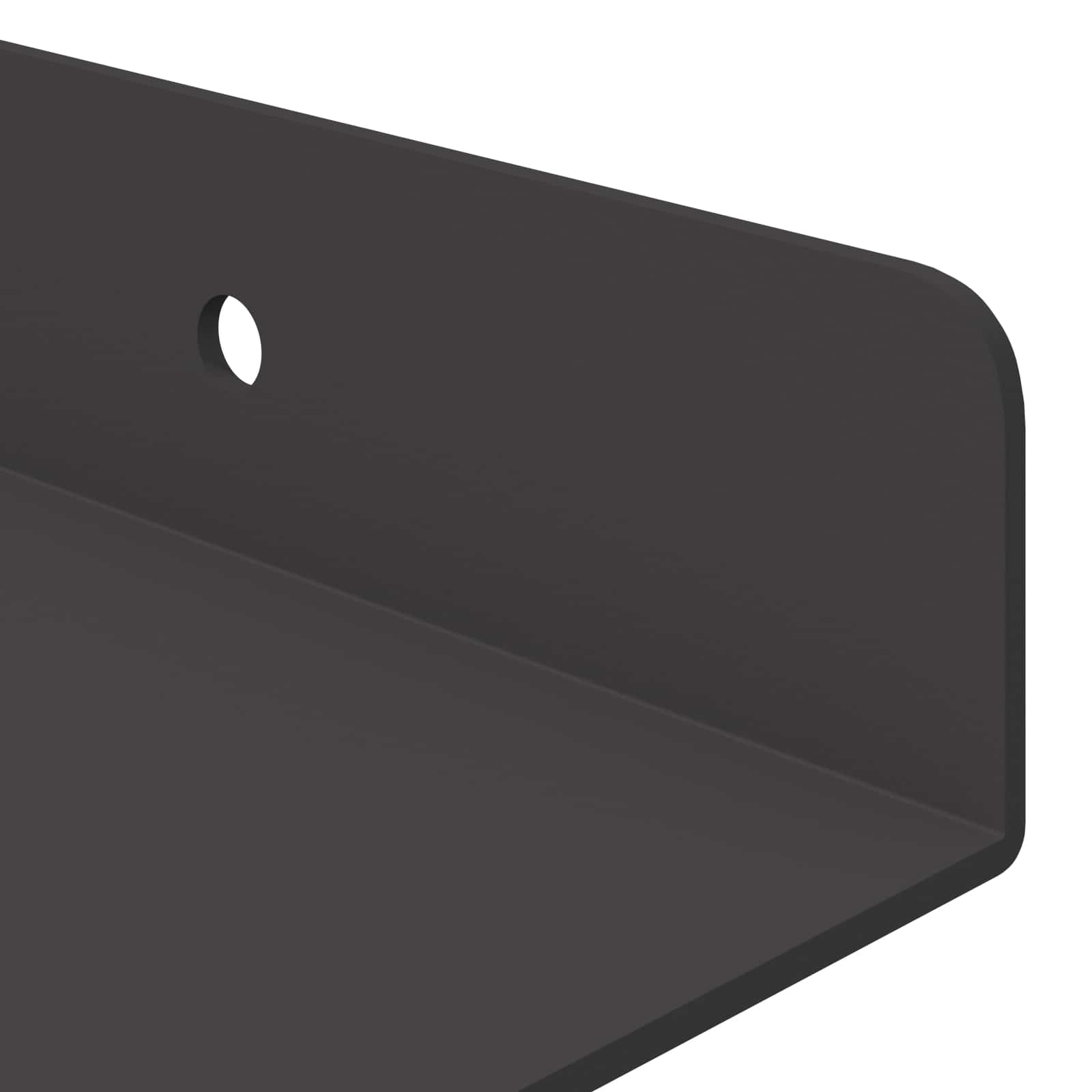 Schwebendes Regal 4 pcs Schwarz 80 x 9 x 2,5 cm Stahl