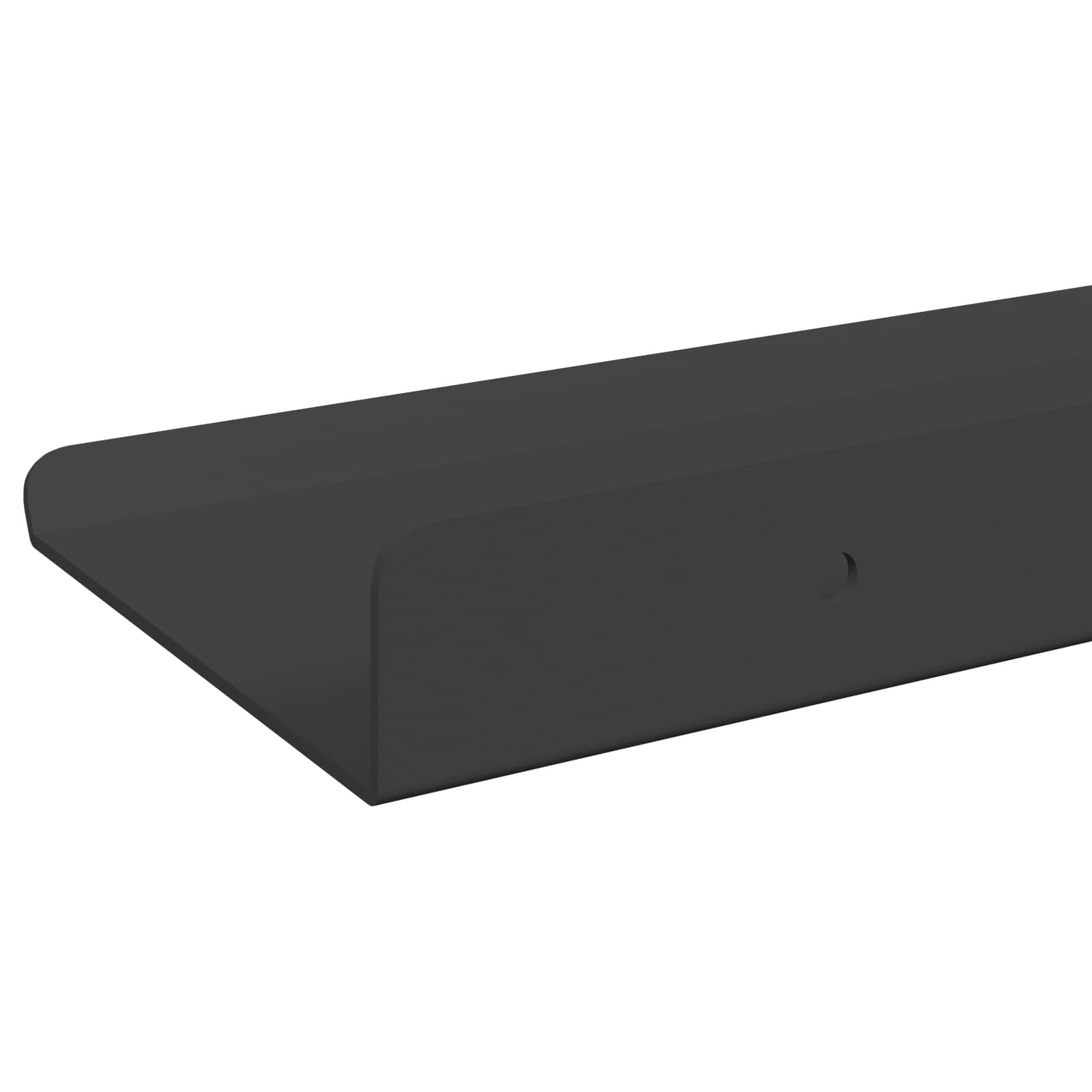 Schwebendes Regal 4 pcs Schwarz 80 x 9 x 2,5 cm Stahl