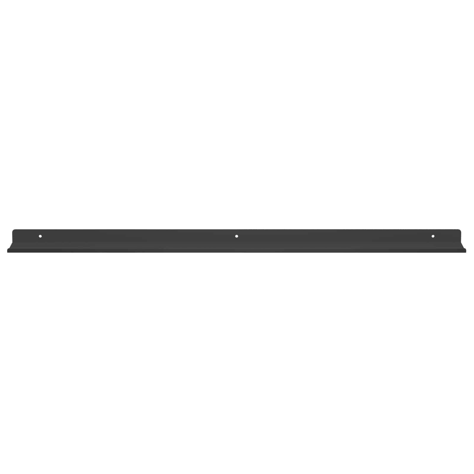 Schwebendes Regal 4 pcs Schwarz 80 x 9 x 2,5 cm Stahl