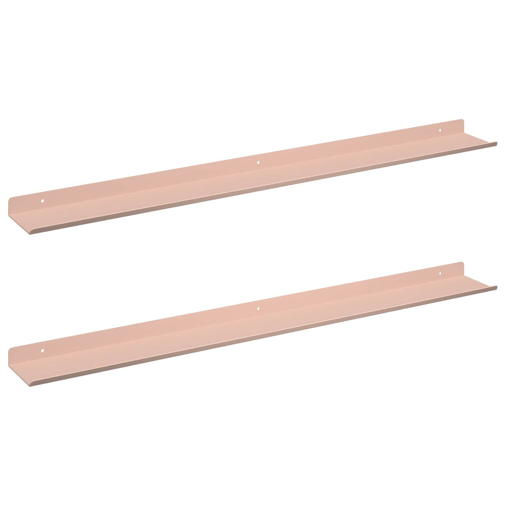 Schwebendes Regal Wandhalterung 2 pcs Rosa 80 x 9 x 2,5 cm