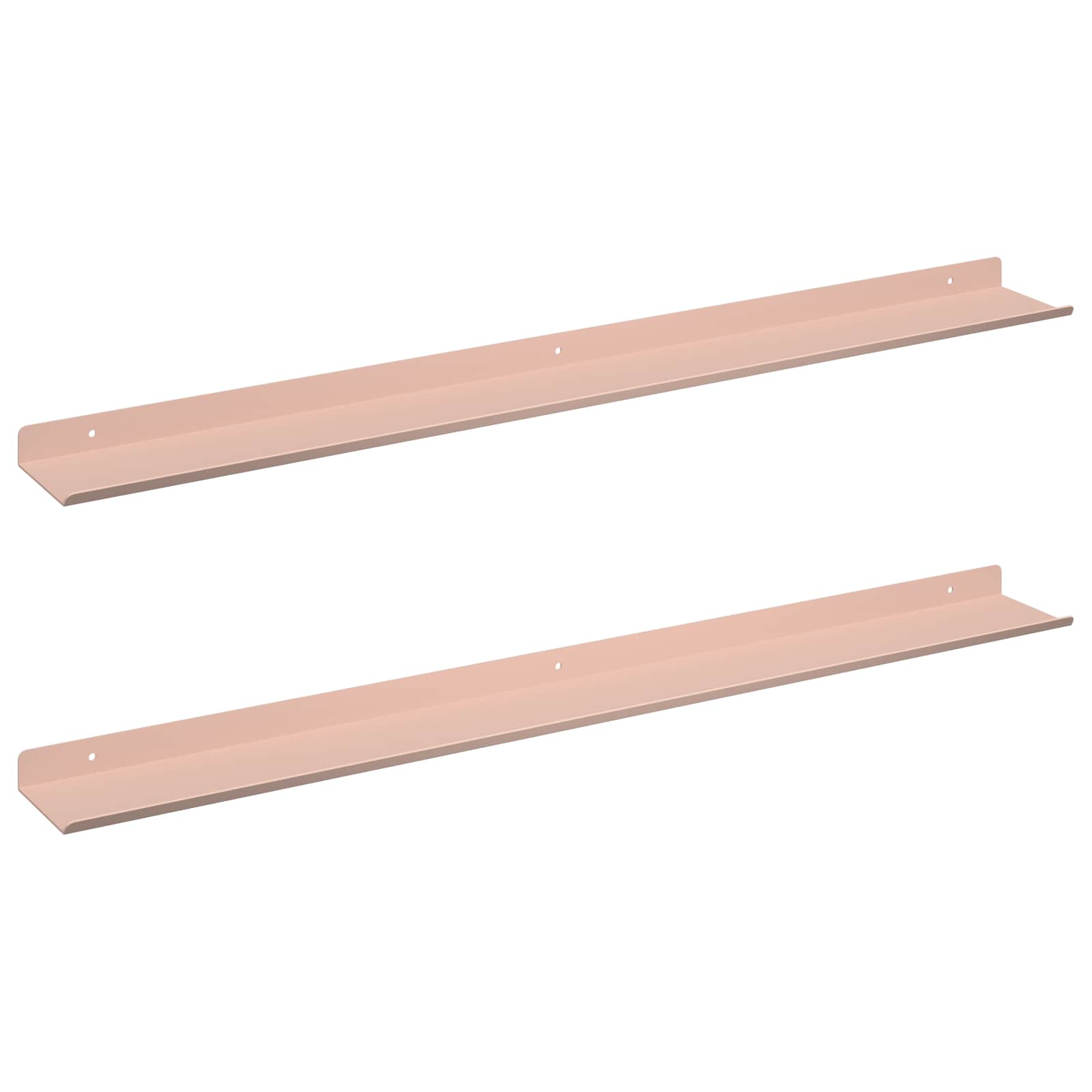 Schwebendes Regal Wandhalterung 2 pcs Rosa 80 x 9 x 2,5 cm
