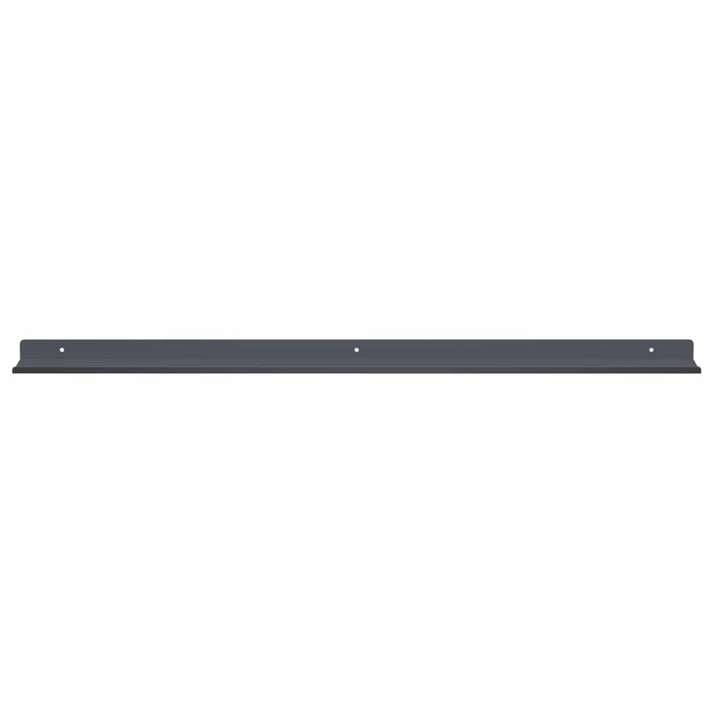 Schwebendes Regal 2 pcs Anthrazit 80 x 9 x 2,5 cm Stahl