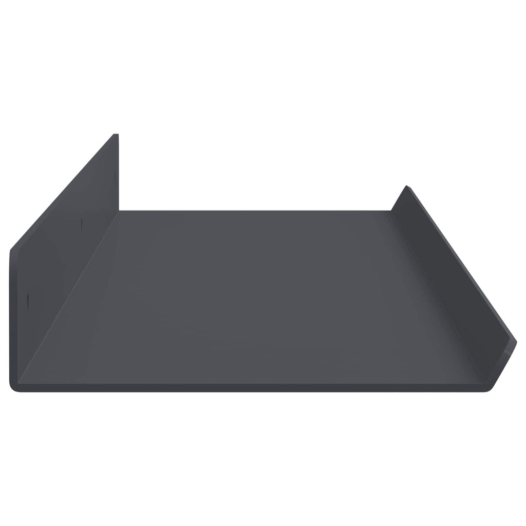 Schwebendes Regal 2 pcs Anthrazit 80 x 9 x 2,5 cm Stahl