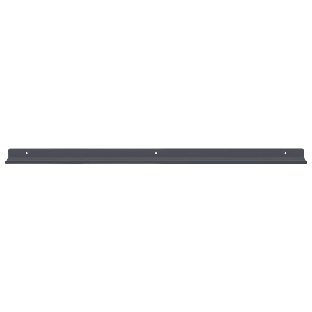 Schwebendes Regal 4 pcs Anthrazit 80 x 9 x 2,5 cm Stahl