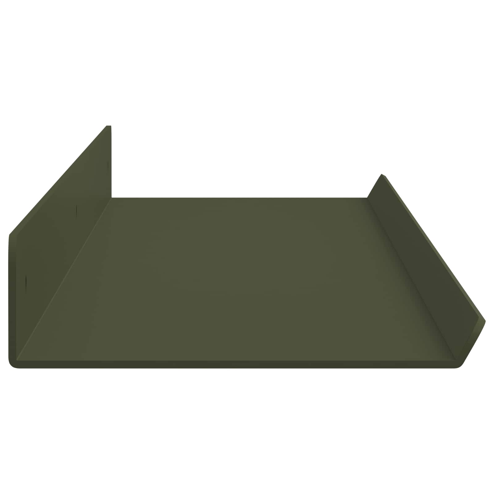 Schwebendes Regal 2 pcs Olive Grün 80 x 9 x 2,5 cm Stahl