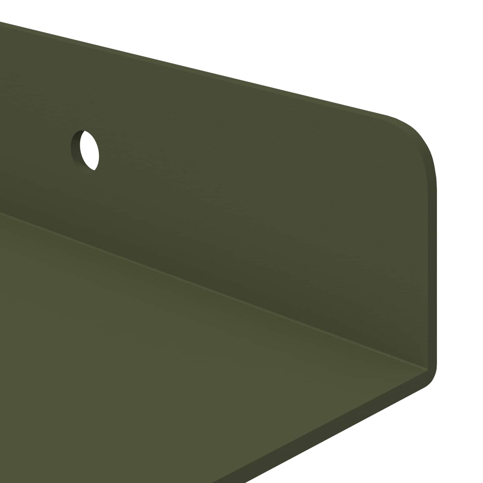 Schwebendes Regal 4 pcs Olive Grün 80 x 9 x 2,5 cm Stahl