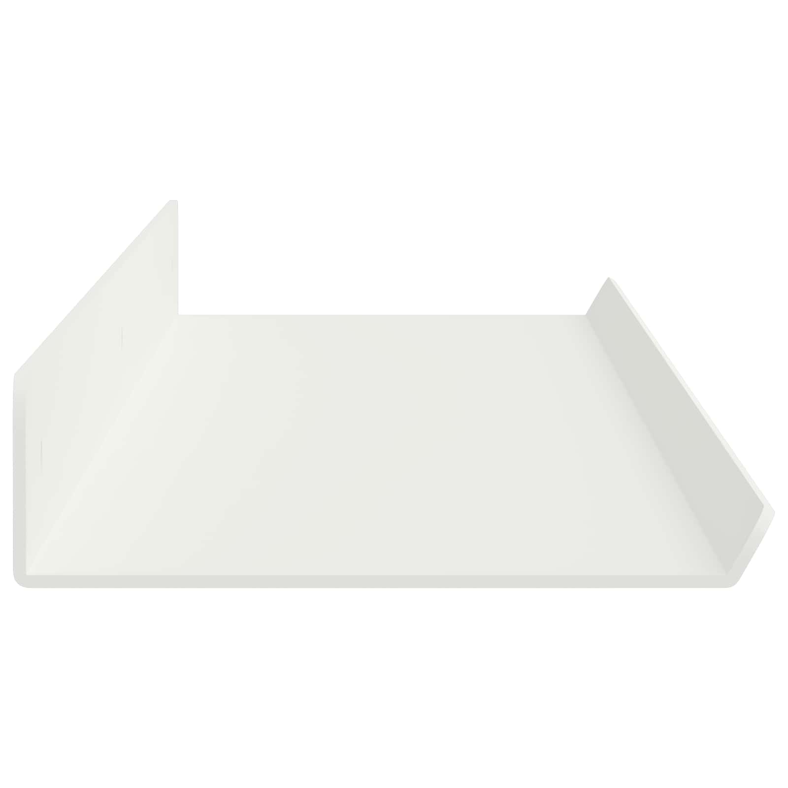 Schwebendes Regal Wandmontiert 2 pcs Weiß 80 x 9 x 2,5 cm Stahl