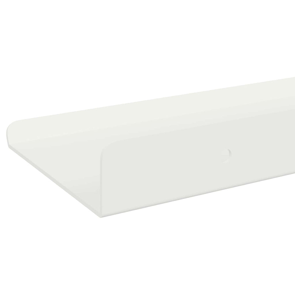 Schwebendes Regal Wandmontiert 4 pcs Weiß 80 x 9 x 2,5 cm Stahl