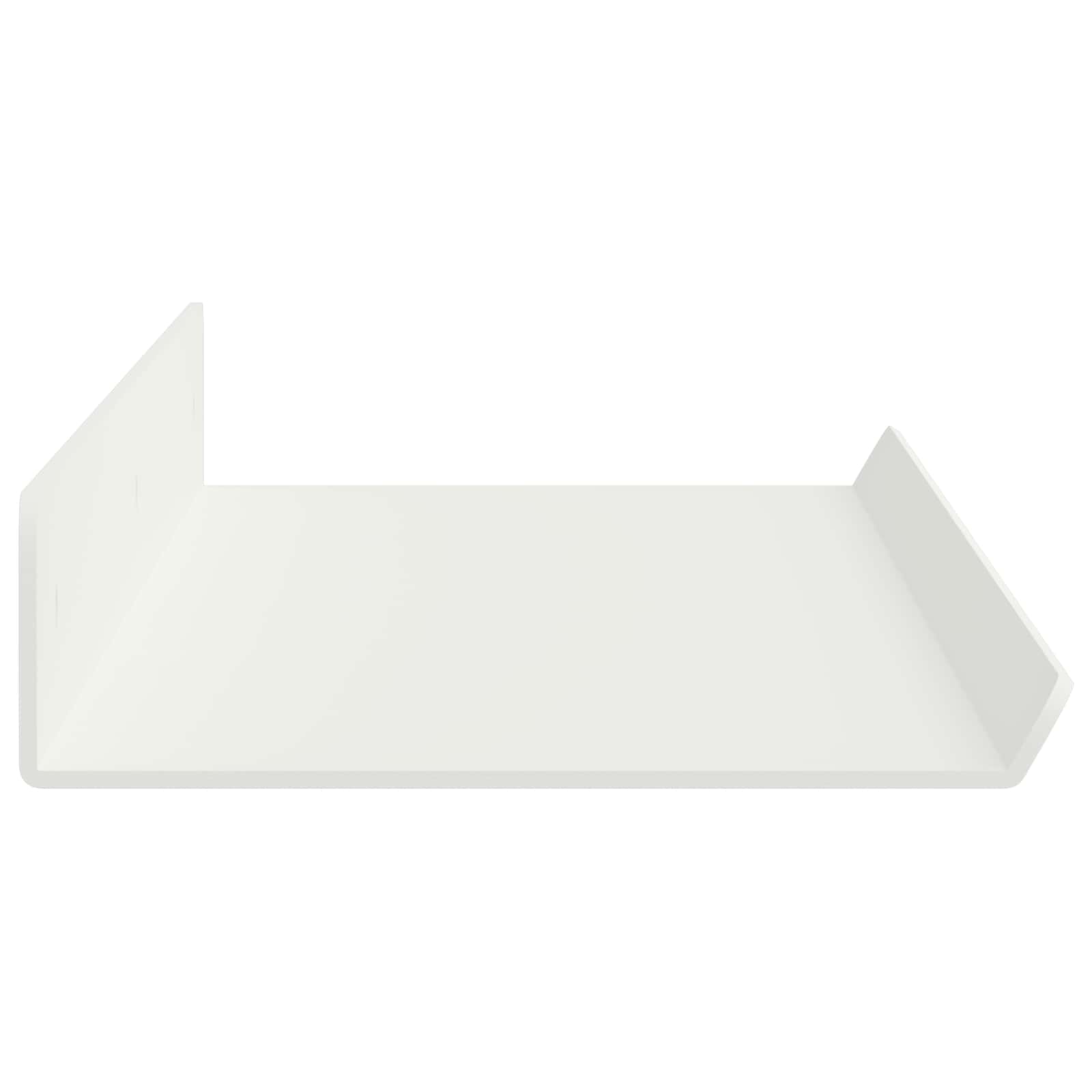 Schwebendes Regal Wandmontiert 4 pcs Weiß 80 x 9 x 2,5 cm Stahl