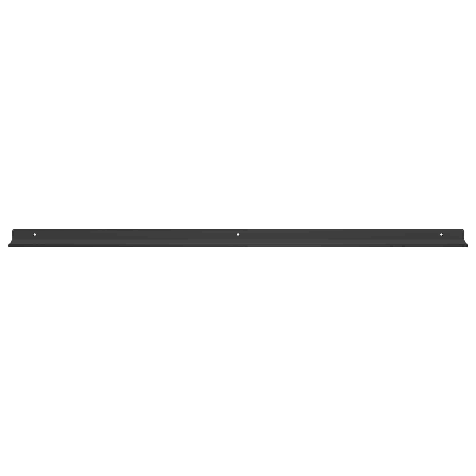 Schwebendes Regal 2 pcs Schwarz 100 x 9 x 2,5 cm Stahl