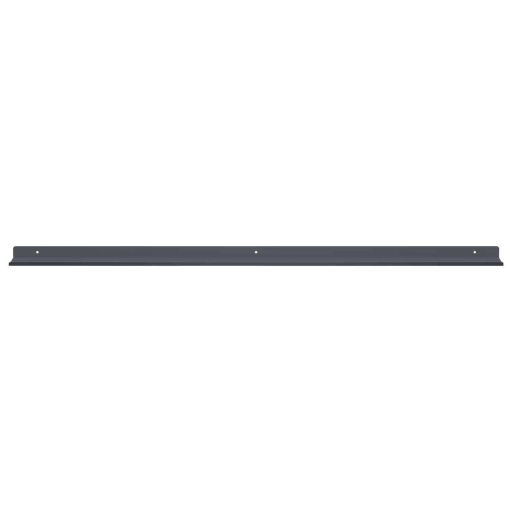 Schwebendes Regal 2 pcs Anthrazit 100 x 9 x 2,5 cm Stahl