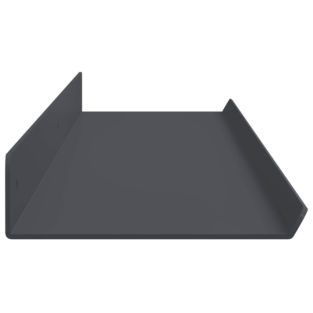 Schwebendes Regal 2 pcs Anthrazit 100 x 9 x 2,5 cm Stahl