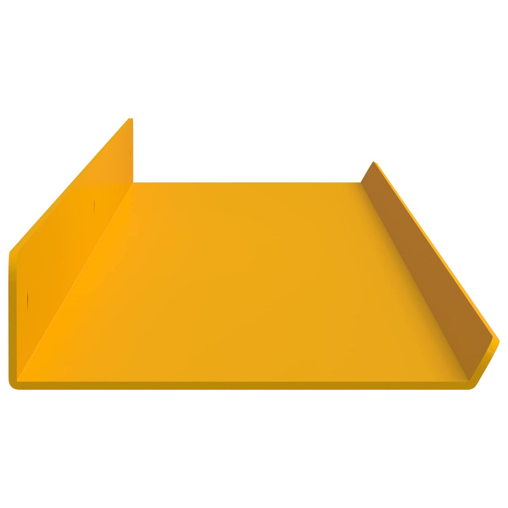 Schwebendes Regal 2 pcs Senfgelb 100 x 9 x 2,5 cm Stahl