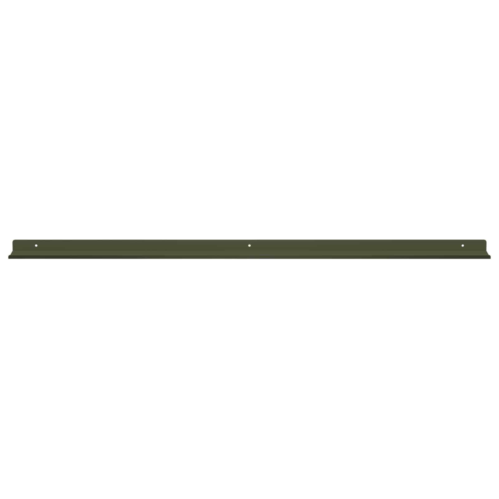 Schwebendes Regal 2 pcs Olive Grün 100 x 9 x 2,5 cm Stahl