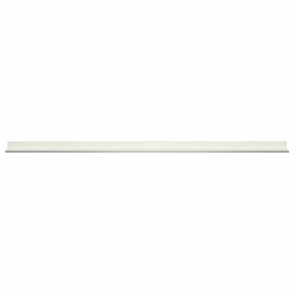 Schwebendes Regal 4 pcs Weiß 100 x 9 x 2,5 cm Stahl