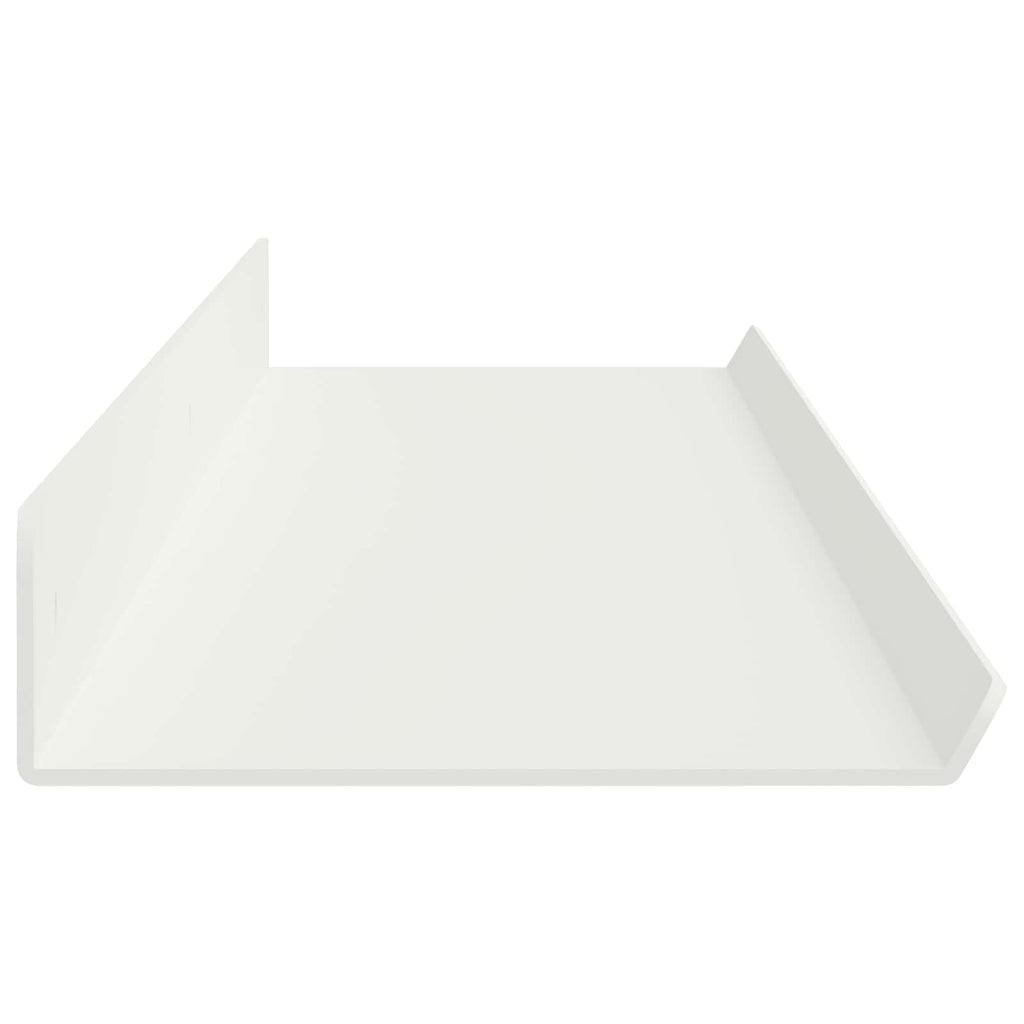 Schwebendes Regal 4 pcs Weiß 100 x 9 x 2,5 cm Stahl