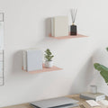 Schwebendes Regal 2 pcs Rosa 30 x 18 x 2,5 cm Stahl