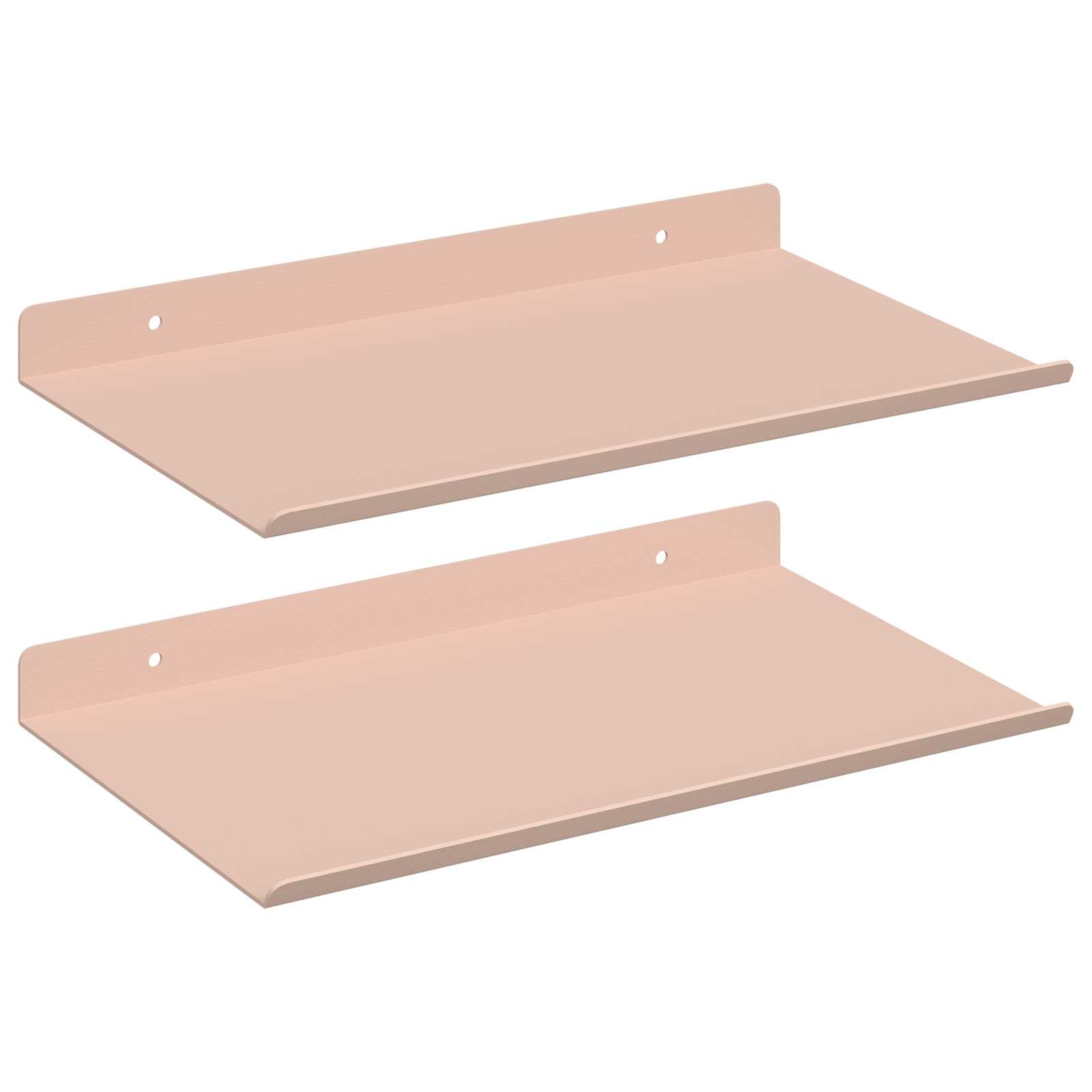 Schwebendes Regal 2 pcs Rosa 30 x 18 x 2,5 cm Stahl