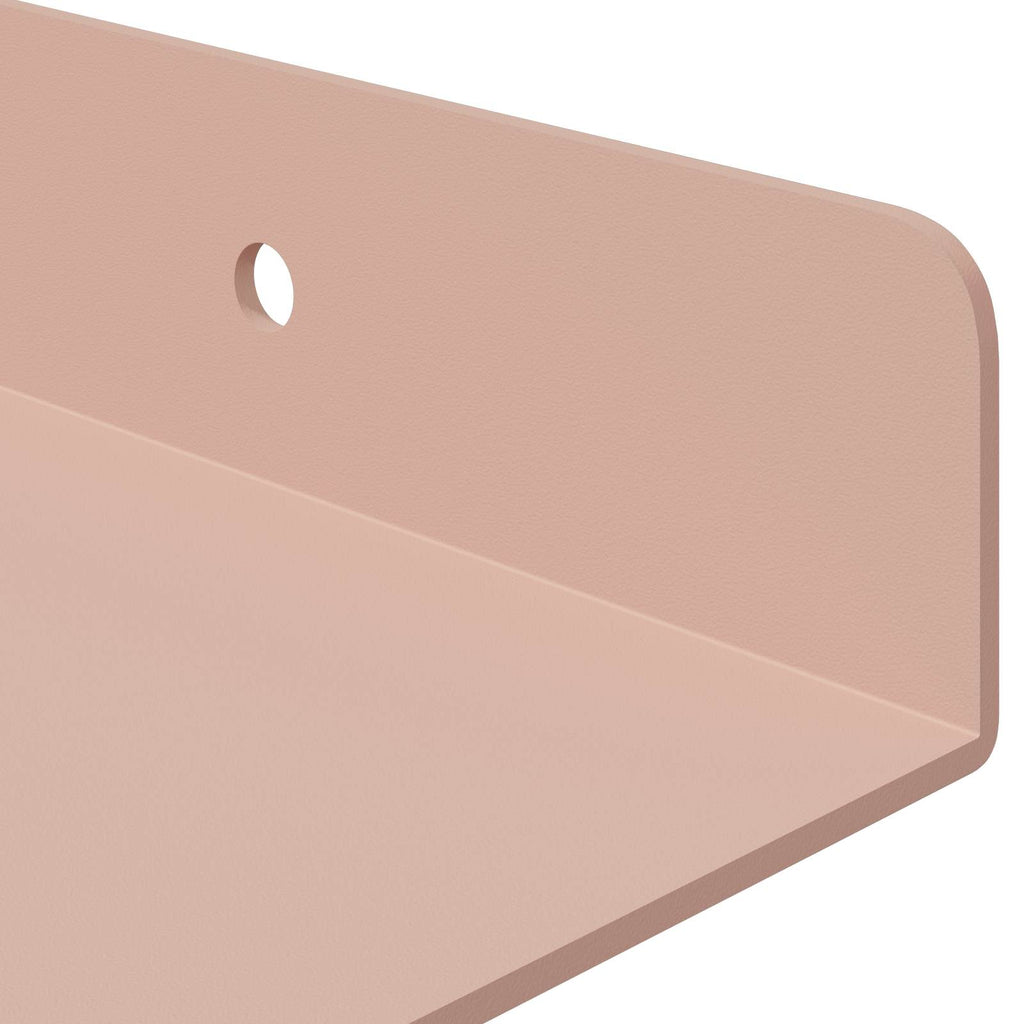 Schwebendes Regal 4 pcs Rosa 30 x 18 x 2,5 cm Stahl