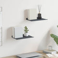 Schwebendes Regal 2 pcs Anthrazit 30 x 18 x 2,5 cm Stahl
