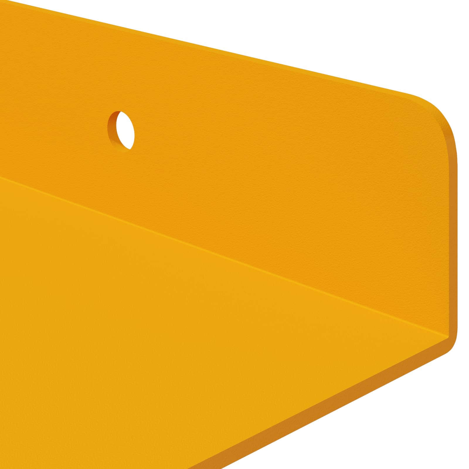 Schwebendes Regal 2 pcs Senfgelb 30 x 18 x 2,5 cm Stahl
