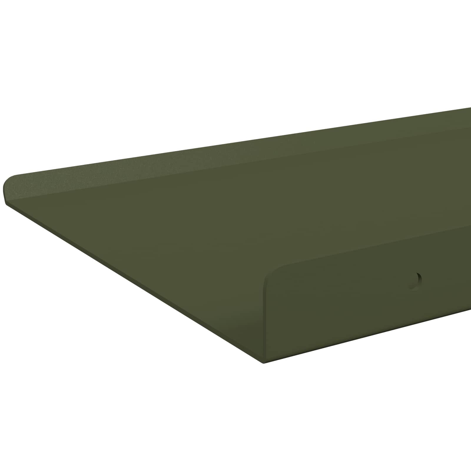 Schwebendes Regal 4 pcs Olive Grün 30 x 18 x 2,5 cm Stahl