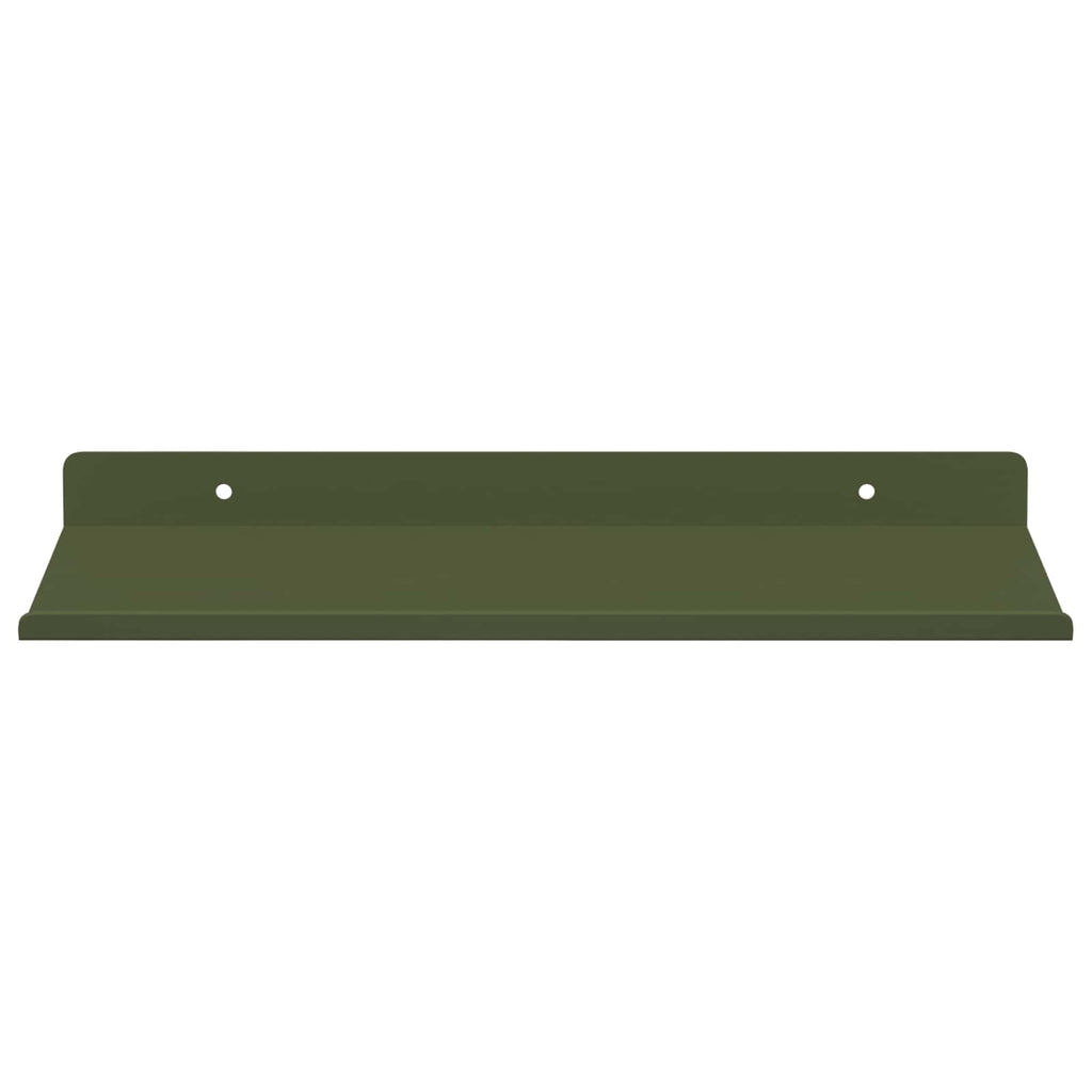 Schwebendes Regal 4 pcs Olive Grün 30 x 18 x 2,5 cm Stahl
