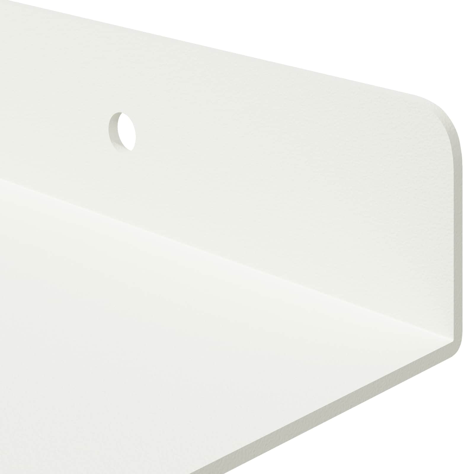 Schwebendes Regal 4 pcs Weiß 30 x 18 x 2,5 cm Stahl