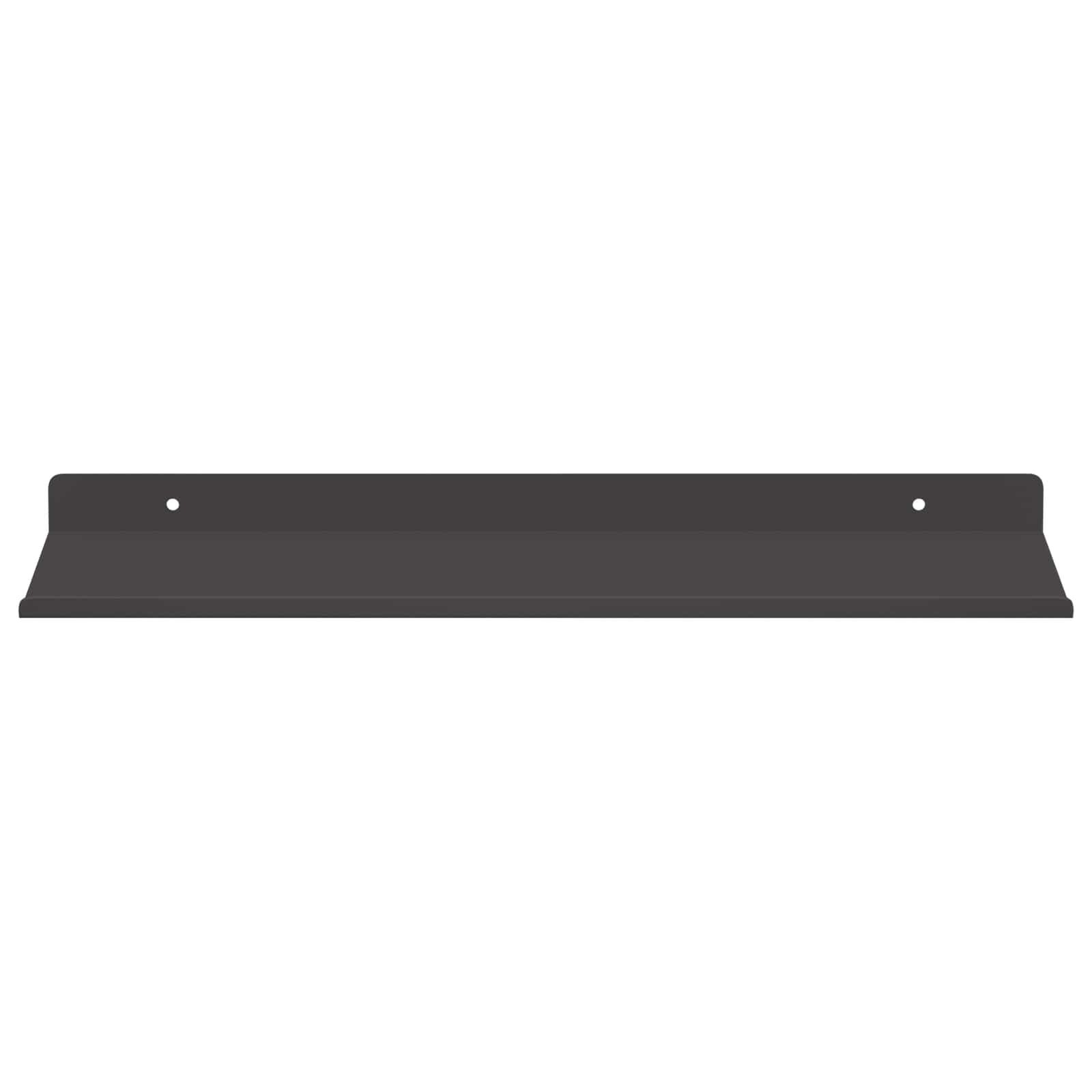 Schwebendes Regal 2 pcs Schwarz 40 x 17,5 x 2,5 cm Stahl