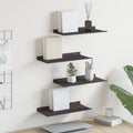 Schwebendes Regal 4 pcs Schwarz 40 x 18 x 2,5 cm Stahl