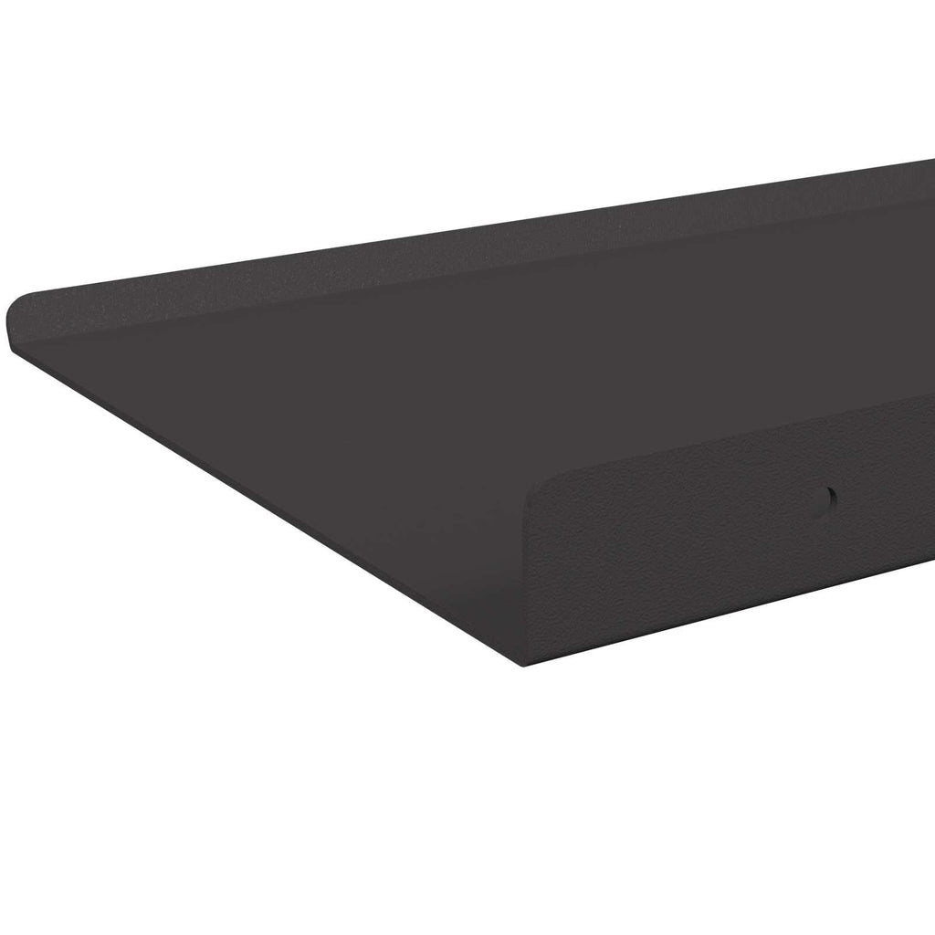Schwebendes Regal 4 pcs Schwarz 40 x 18 x 2,5 cm Stahl