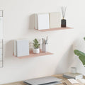 Schwebendes Regal 2 pcs Rosa 40 x 18 x 2,5 cm Stahl