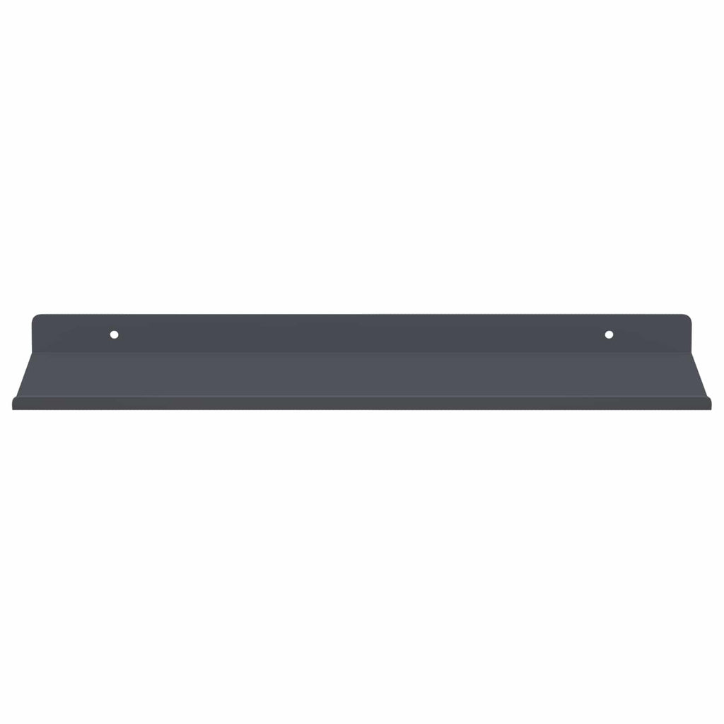 Schwebendes Regal 2 pcs Anthrazit 40 x 18 x 2,5 cm Stahl