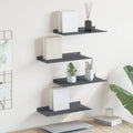 Schwebendes Regal 4 pcs Anthrazit 40 x 18 x 2,5 cm Stahl