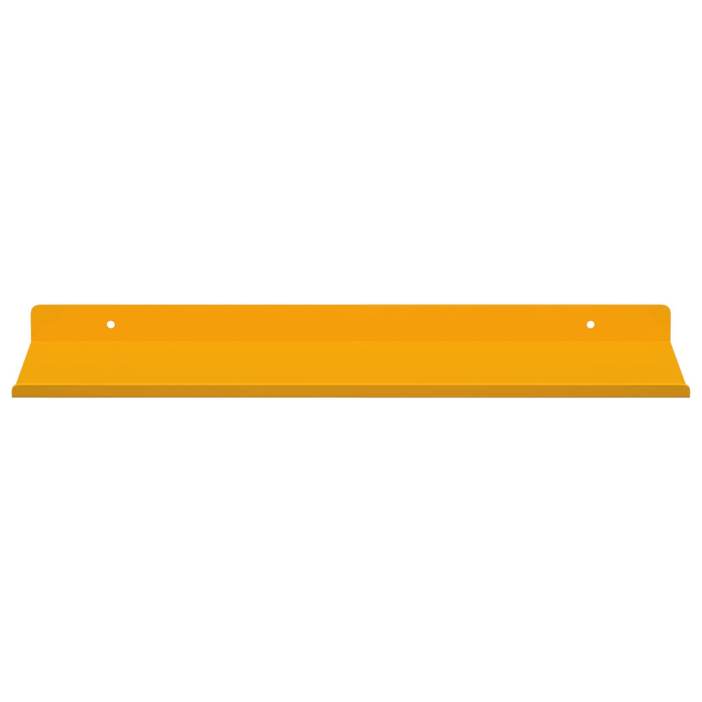 Schwebendes Regal 2 pcs Senfgelb 40 x 18 x 2,5 cm Stahl