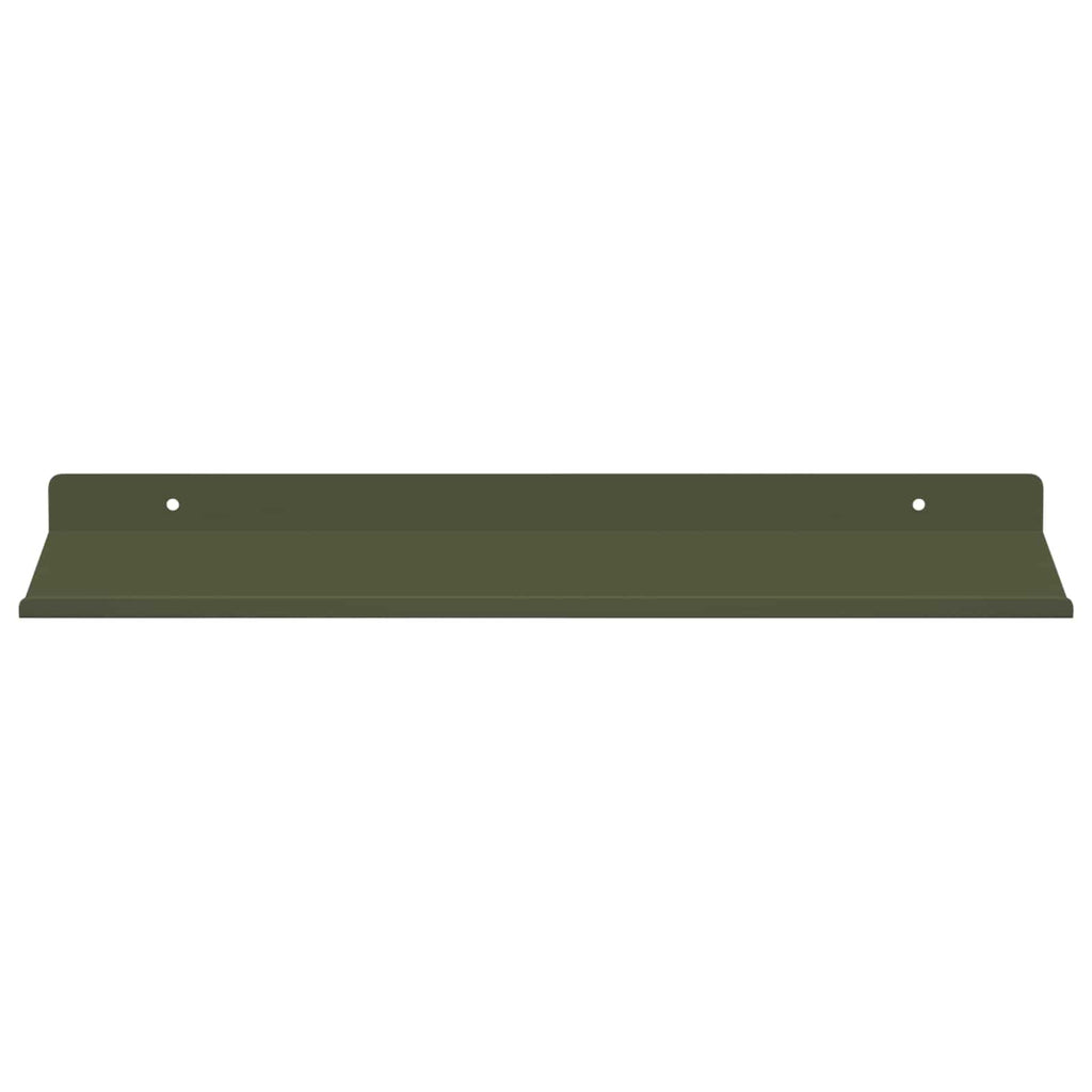 Schwebendes Regal 2 pcs Olive Grün 40 x 18 x 2,5 cm Stahl