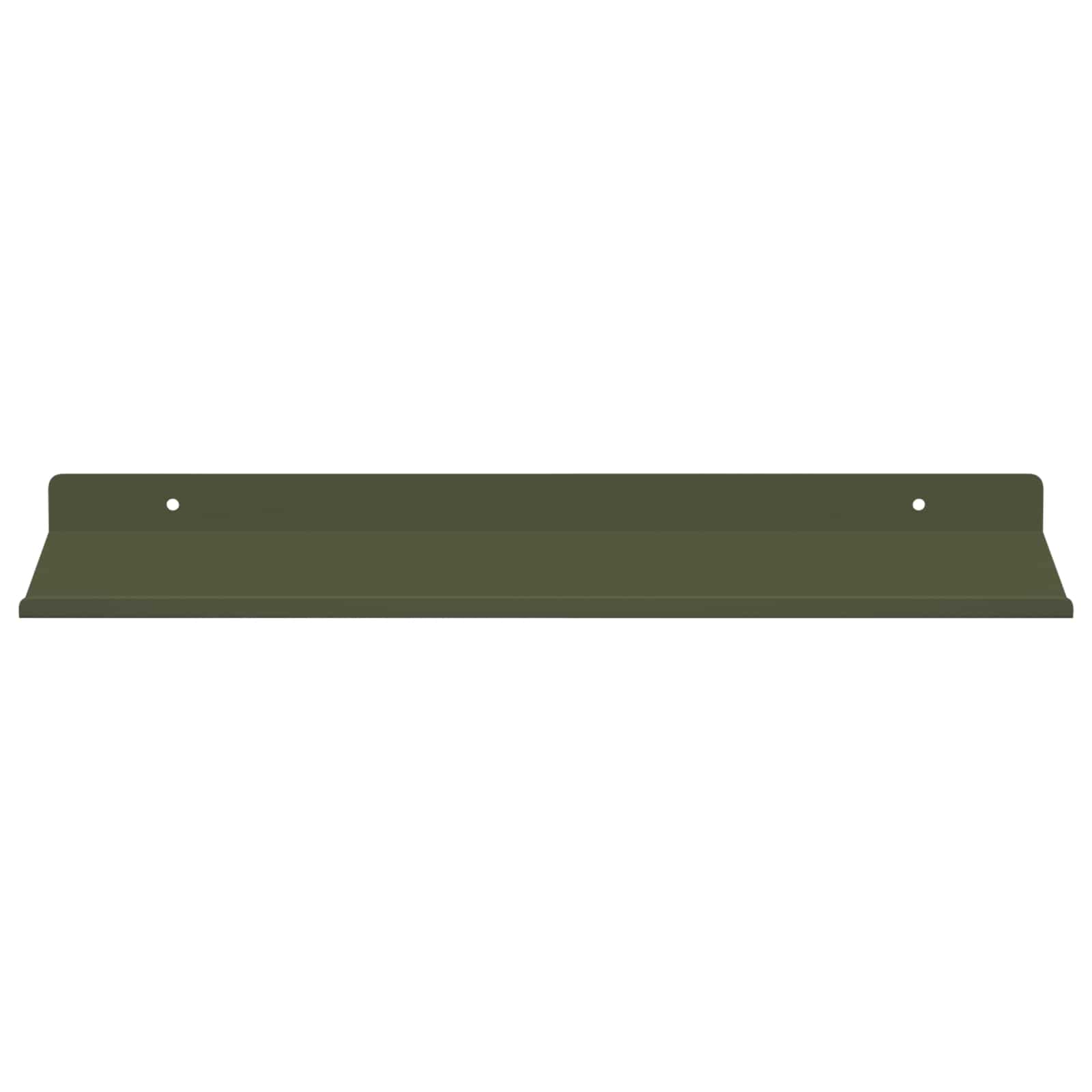 Schwebendes Regal 2 pcs Olive Grün 40 x 18 x 2,5 cm Stahl