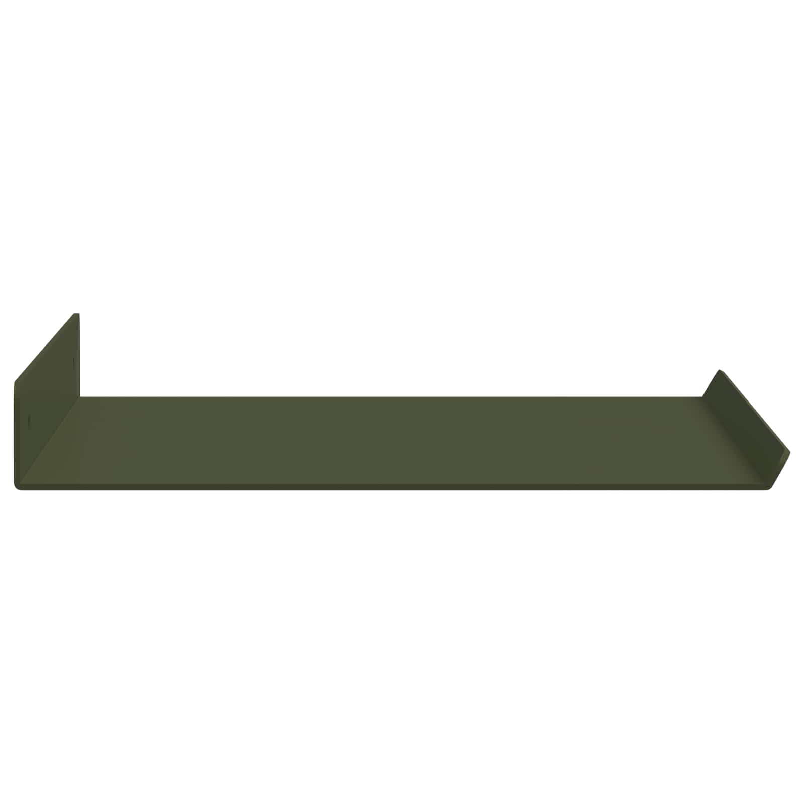 Schwebendes Regal 2 pcs Olive Grün 40 x 18 x 2,5 cm Stahl
