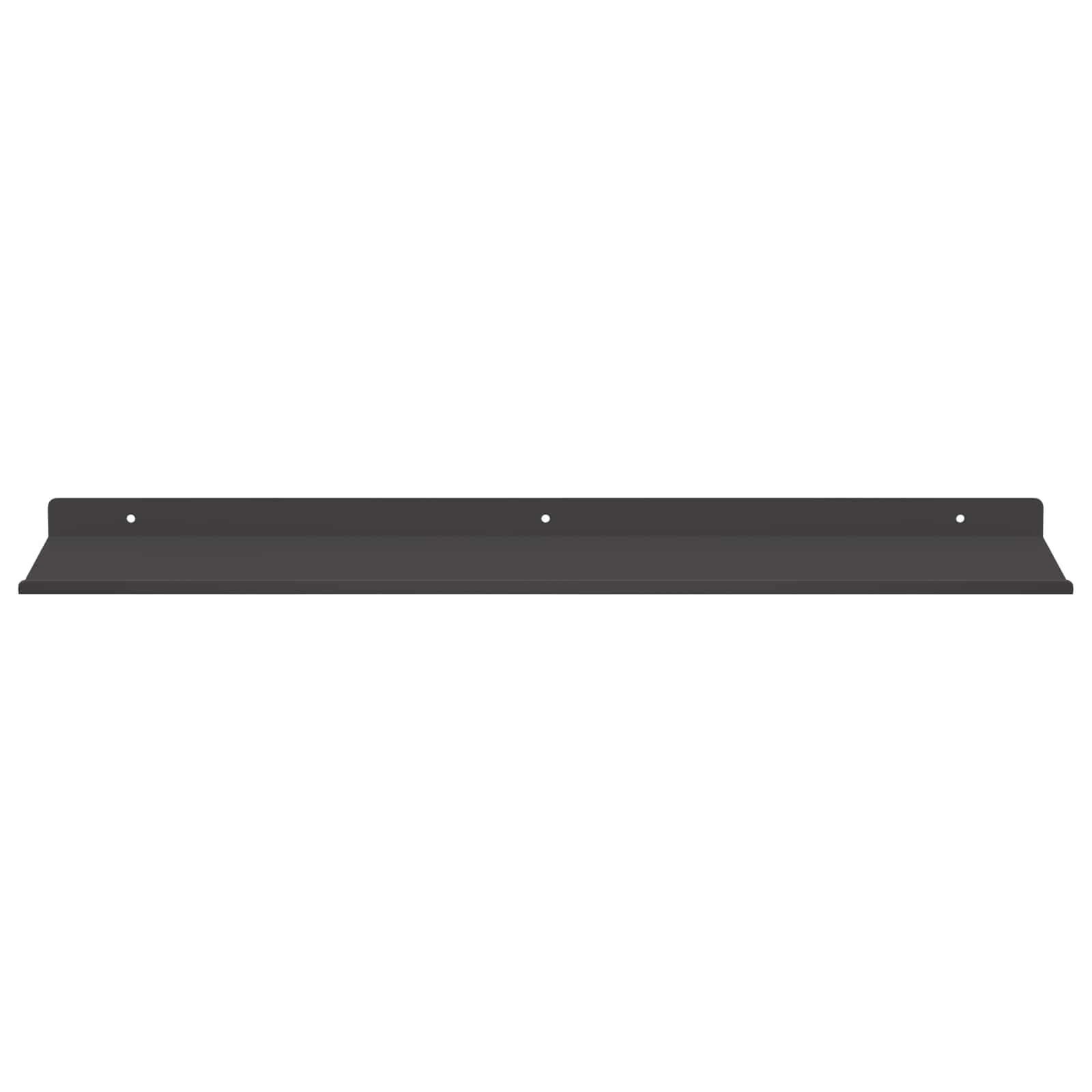 Schwebendes Regal 2 pcs Schwarz 60 x 18 x 2,5 cm Stahl