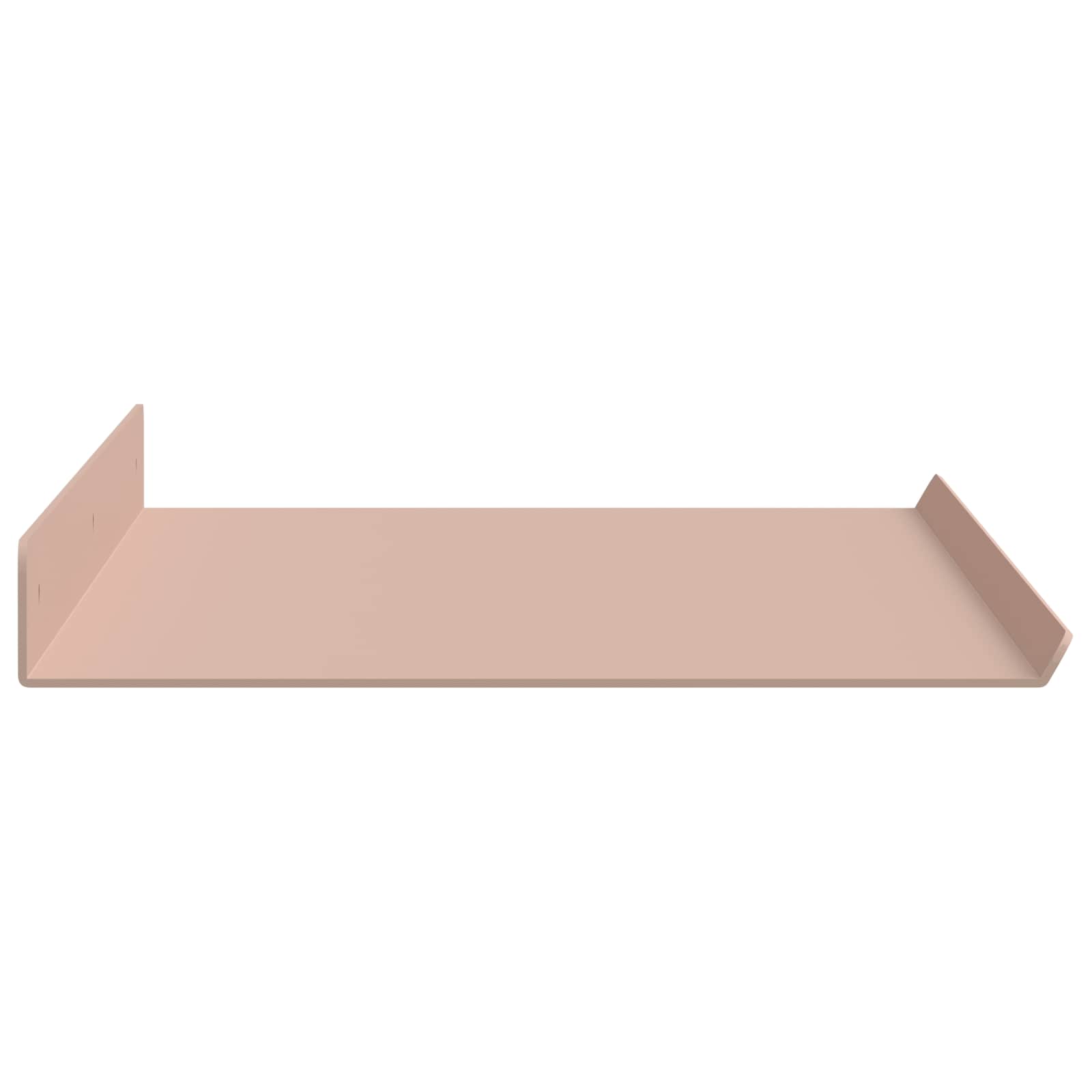 Schwebendes Regal 4 pcs Rosa 60 x 18 x 2,5 cm Stahl