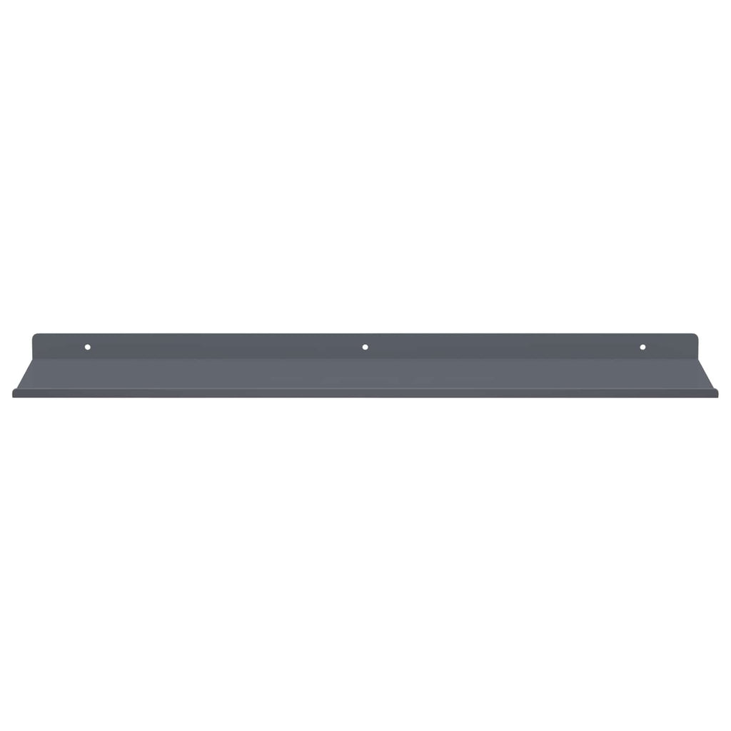 Schwebendes Regal 2 pcs Anthrazit 60 x 18 x 2,5 cm Stahl