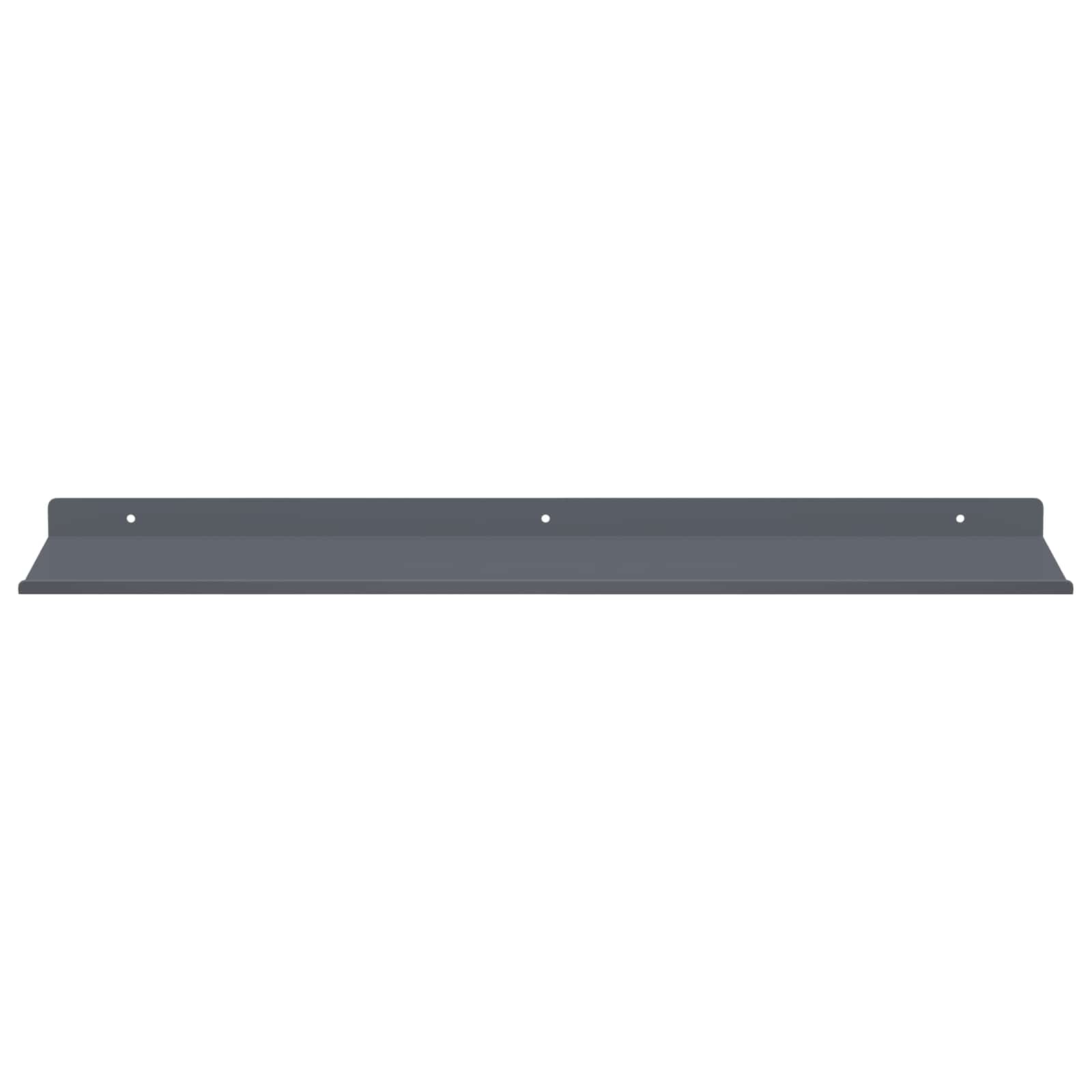 Schwebendes Regal 2 pcs Anthrazit 60 x 18 x 2,5 cm Stahl