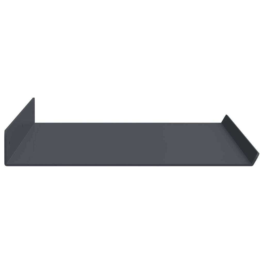 Schwebendes Regal 2 pcs Anthrazit 60 x 18 x 2,5 cm Stahl