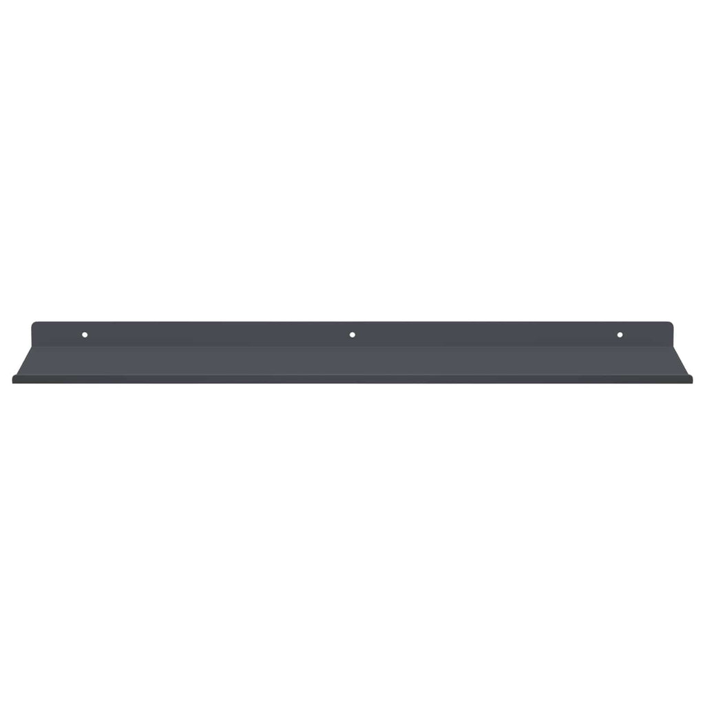 Schwebendes Regal 4 pcs Anthrazit 60 x 18 x 2,5 cm Stahl